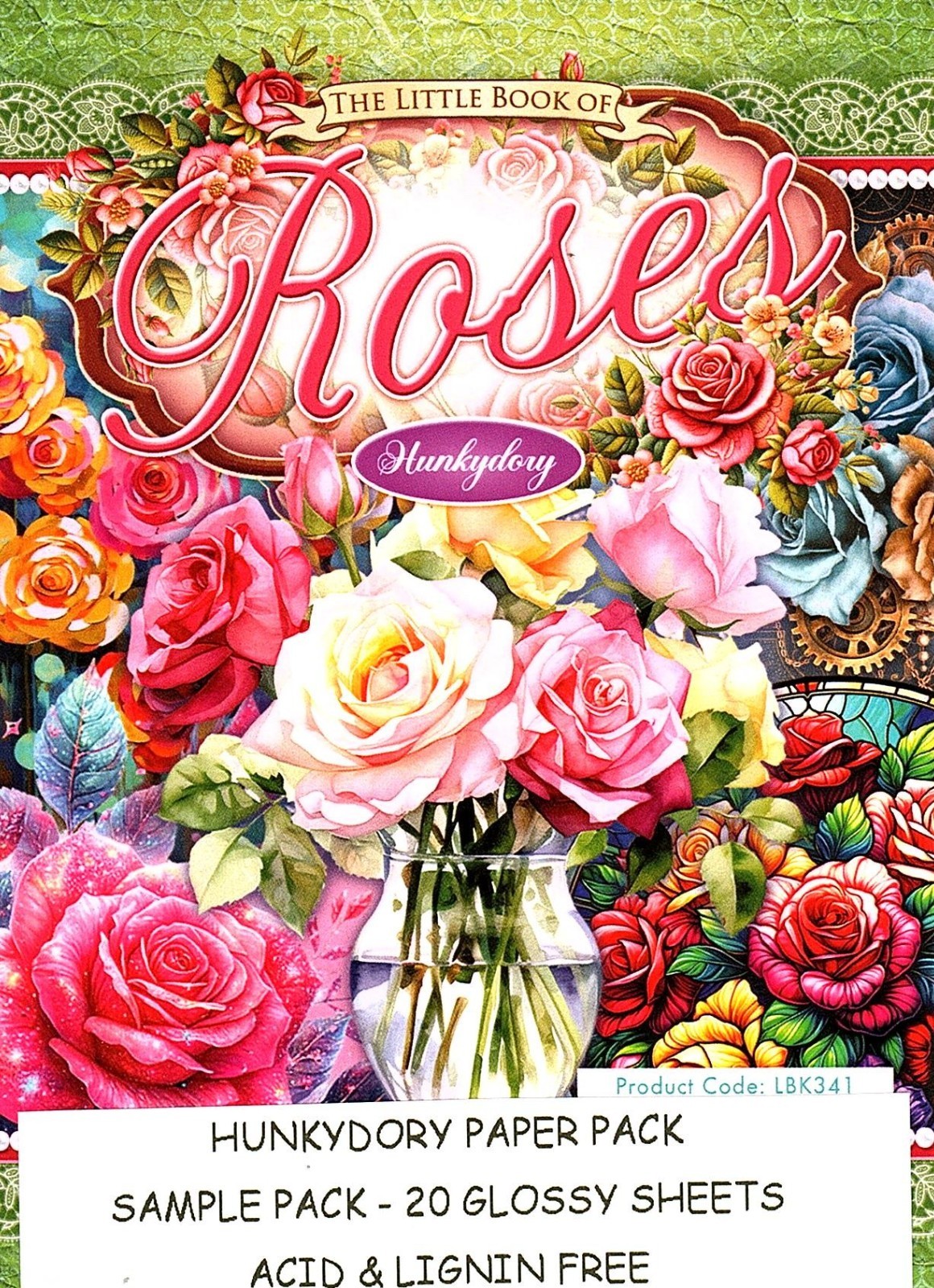 ROSES HUNKYDORY Little Book Sample Pack 20 Glossy sheets LBK341