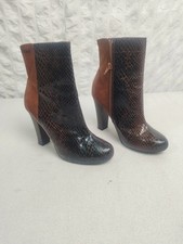 KILLAH STIEFEL HIGH HEEL 37 Block hellbraun braun Schlangenleder KNÖCHEL Miss Sixty