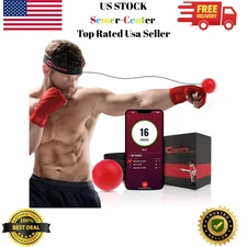 Boxing Reflex Ball with Punch Counter App | Boxing Equipment - Speed, Agility 