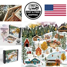 Cozy Winter Village 500 Piece Puzzle by Becky Nimoy Perfect for Holiday Gifting