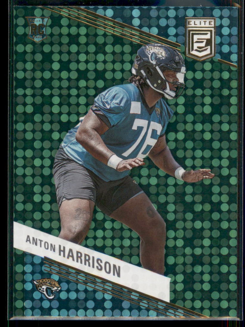 2023 Donruss Elite Anton Harrison Green Disco RC #103 Jacksonville Jaguars