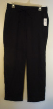 GAP LADIES EASY PANT-NWT--SZ SM-BLACK-TAPER LEG--DRAWSTRING WAIST-4 POCKET