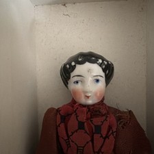 15  Antique German Porcelain China Shoulder Head Doll Hertwig 1890's Victorian