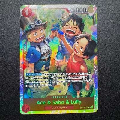 #ad Ace amp; Sabo amp; Luffy OP13 007 One Piece TCG English SR Foil NM Near Mint $8.67