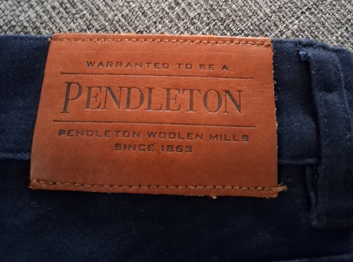 Pendleton weiche Baumwollmischung Chinohose gerades Bein marineblau Herrengröße 32 x 30 - Bild 8 von 13