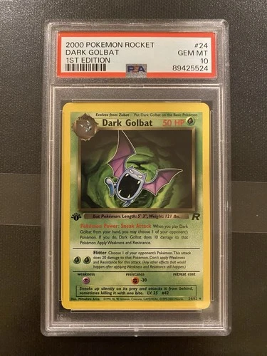 2000 Pokemon Rocket 1st Edition Dark Golbat #24 PSA 10