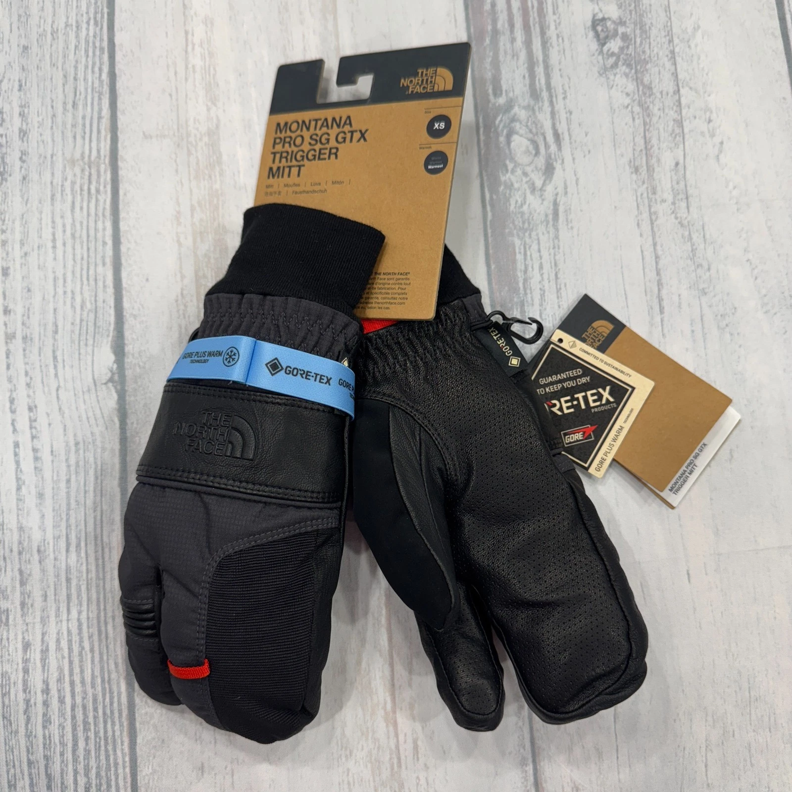 The North Face Montana Pro SG GTX Trigger Gortex Mittens Gloves XS Ski Snowboard