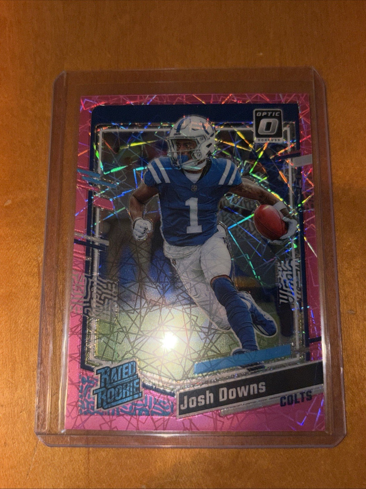 2023 Optic Josh Downs Rated Rookie RC #248 - Pink Velocity Prizm /79 Colts