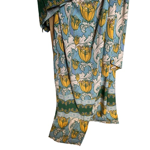 Free People New Pardon My French Dress Maxi One Shoulder Tropical Print Large - Picture 7 of 13