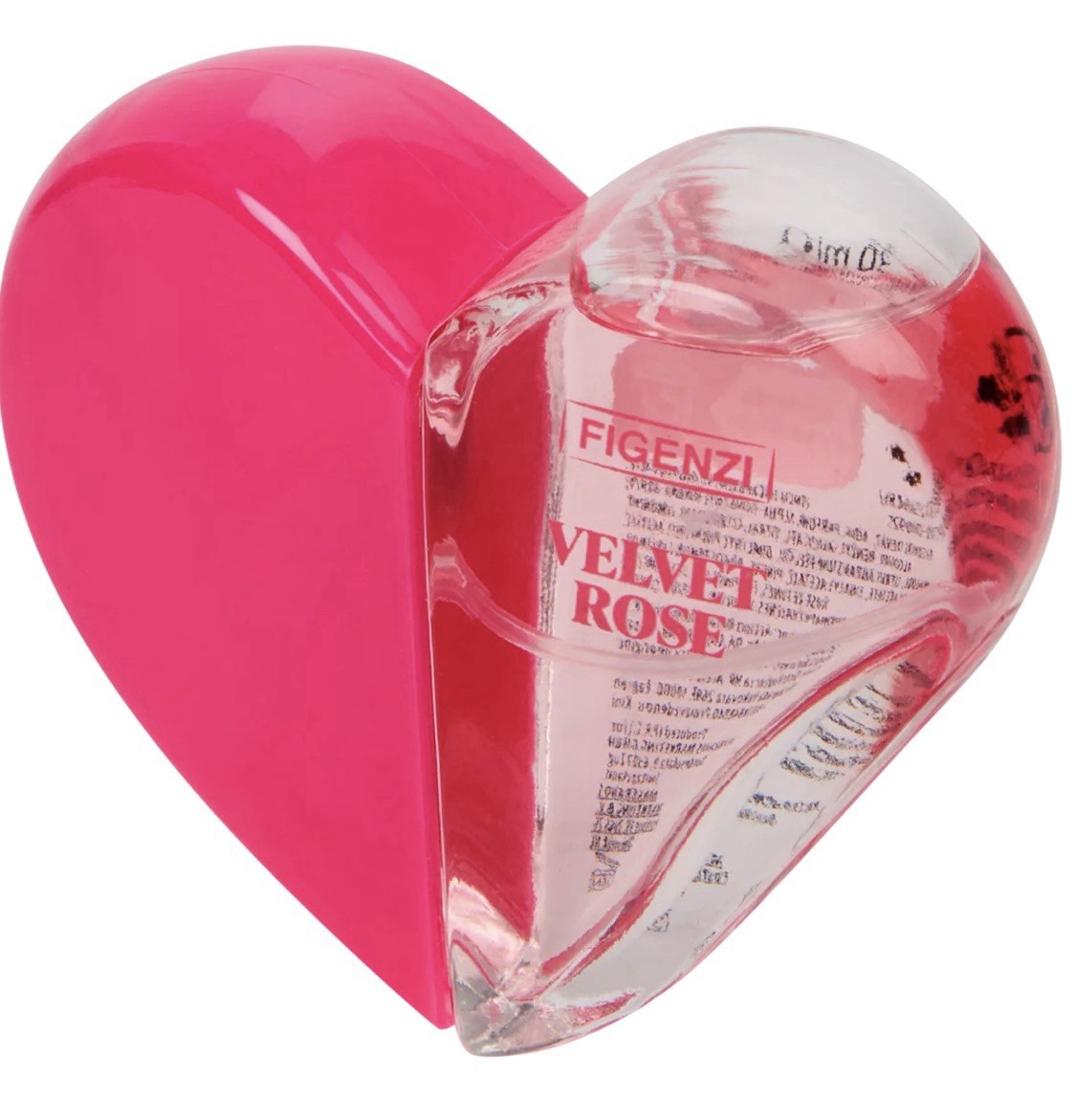 Velvet Rose Figenzi eau de parfum de voyage flacon coeur pour le sac