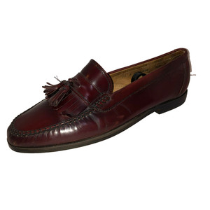 Bass Loafers Mens 7.5D Burgundy Grammer Tassel Kiltie Brogue Slip On Shoes Bass Weejuns - Etsy Singapore main image 3