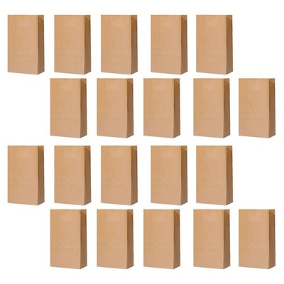 20pcs Papierkühlschrank Aufbewahrungstasche verdicken Backbrotbeutel hellbraun