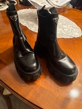 Prada Stivali Chelsea Monolith in pelle  Numero 37