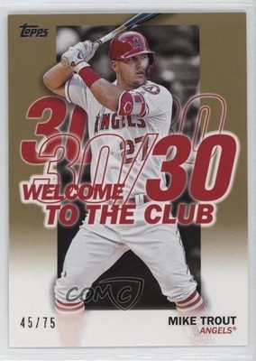 2023 Topps Series 1 Welcome to the Club Gold 45/75 Mike Trout #WC-15 04cw