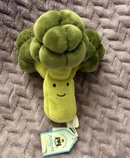 Jellycat NWT Vivacious Broccoli Plush Stuffed Animal Excellent Authentic