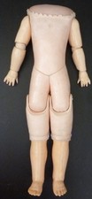 ANTIQUE DOLL BODY, PINK LEATHER BODY , GERMAN ANTIQUE ORIGINAL BODY 13" / 34cm