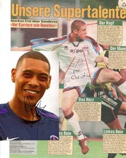 FOOTBALLER Guillaume Hoarau & Philippe Senderos autographs, photo & magazine pic