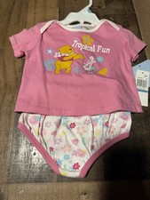 Y2K Vintage Disney Winnie the Pooh baby girl 2 piece set 6/9 M