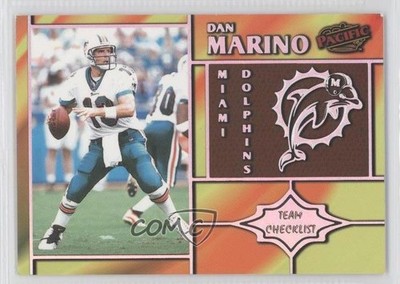 1998 Pacific Team Checklists Dan Marino #15 HOF g2x