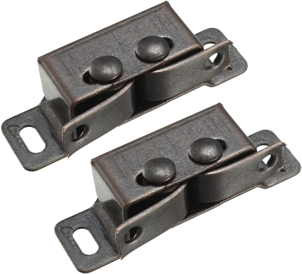Vintage Iron Double Ball Roller Wardrobe Door Latch in Copper Tone - 2Pcs-image