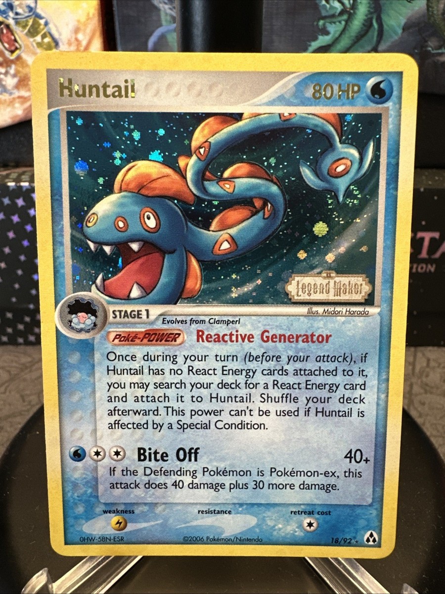 huntail pokemon card value Holo 1st Edition 34/83 Japanese Huntail 18/92 LP Perfect Tail
