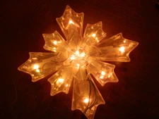 Acrylic Star Snowflake Christmas Tree Topper Decoration 8.5" Beautiful