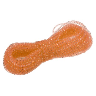 48 Yards Mesh Tube 3/16 Zoll Dekor flexibel Hochzeit Party, DIY orange silber