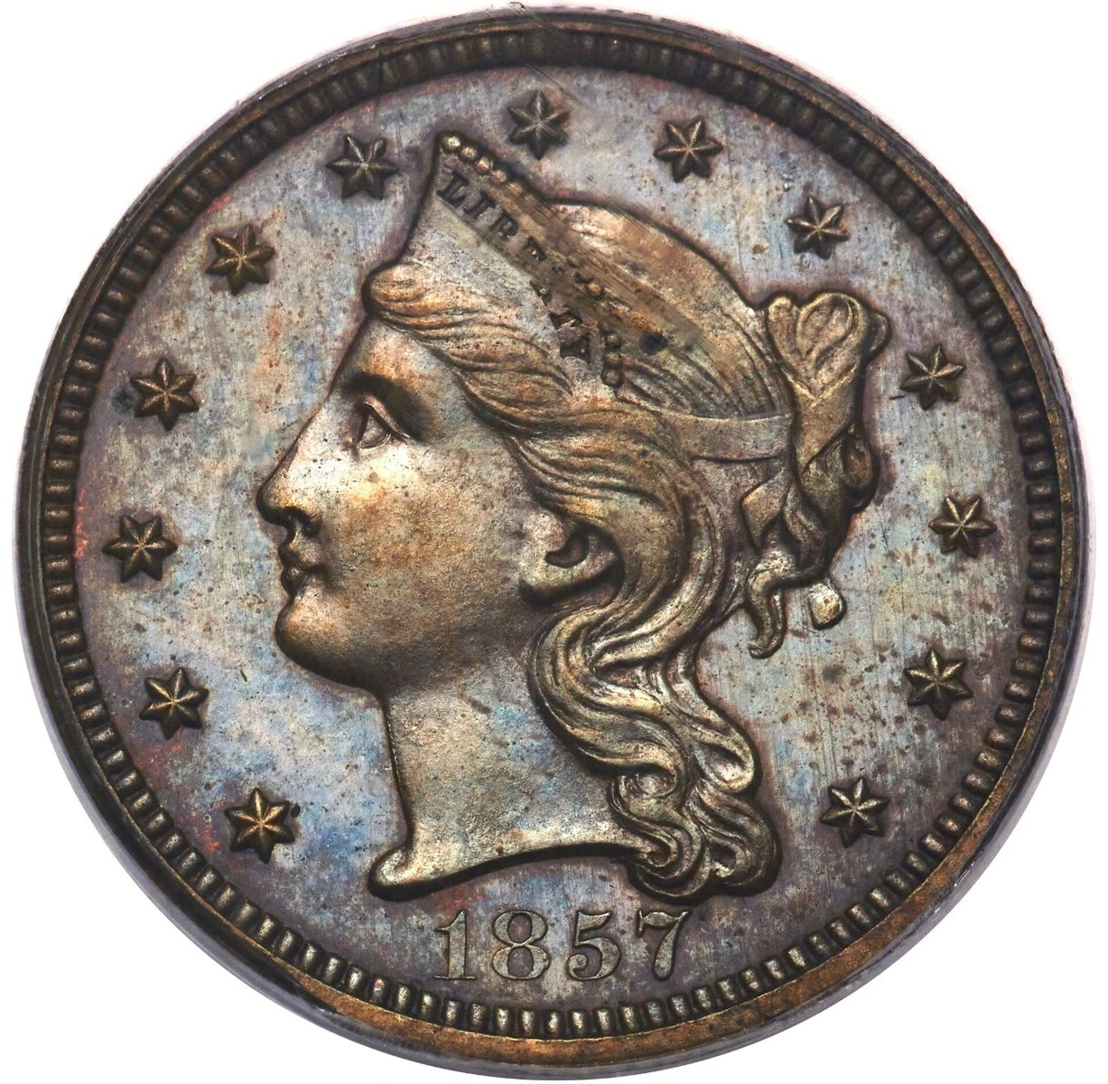 1860 P$2.5 Quarter Eagle, Judd-270, Pollock-318, R.7, PR64 Brown PCGS. (CAC) ...