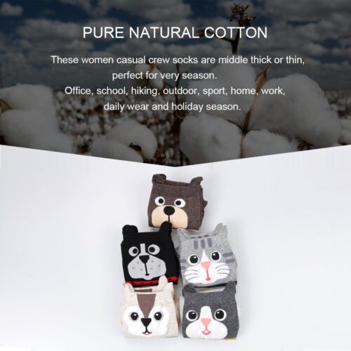 Colorful Cute Animal Design Patterned Women's Casual Cotton Socks SD-160521B/... - Picture 2 of 7