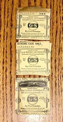 4 G-S Flexo Crystals Lentille Chevee Hunting Case Only Savonette NOS