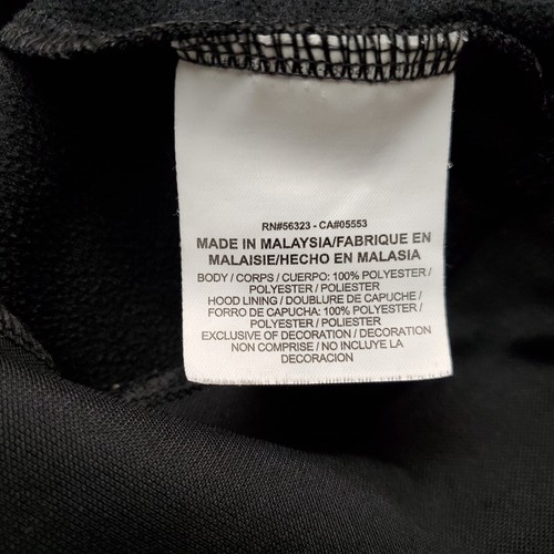 Nike Hoodie Boys XL Black Sweatshirt Center Swoosh Hooded Dri Fit Sweatshirt - Picture 5 of 8