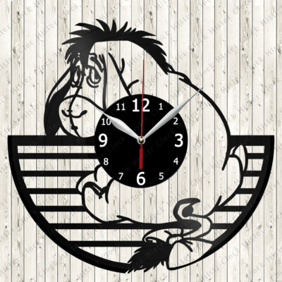 Eeyore Vinyl Record Wall Clock Decor Handmade 6275