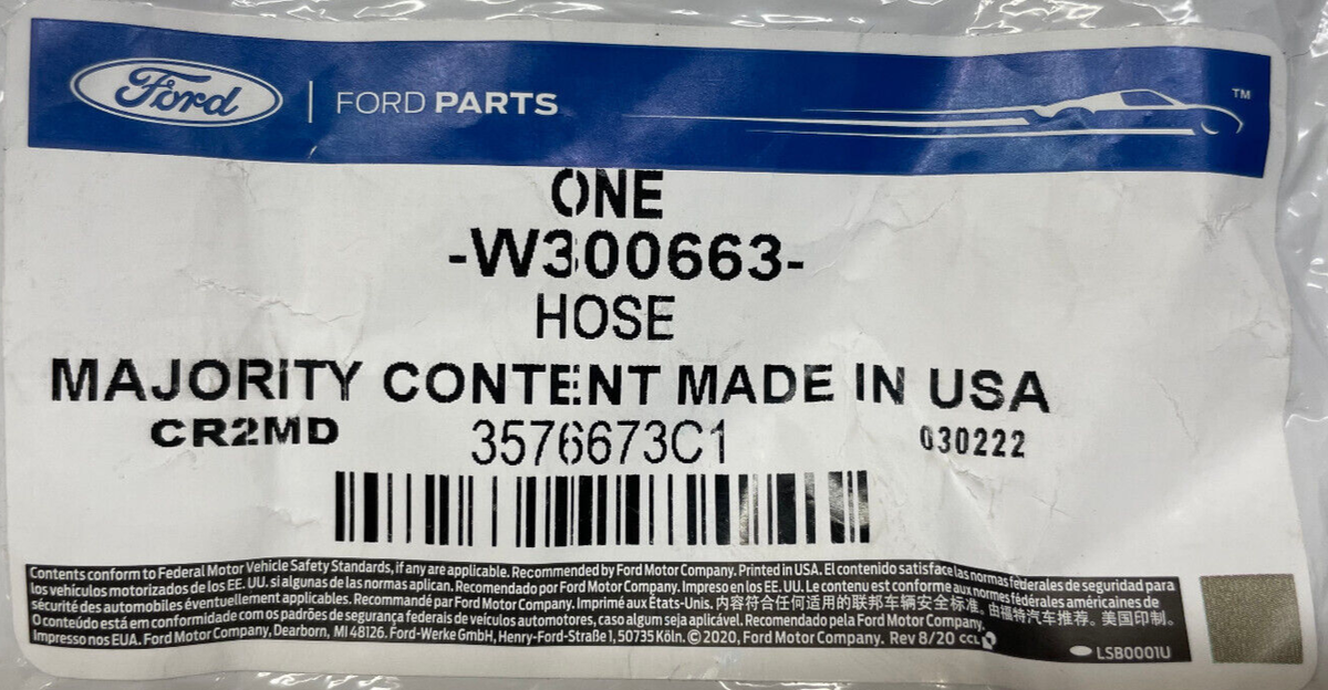 OEM Ford Coolant Line Outlet – 90° 3/4" Elbow Tube For 2004-2015 F650 / F750 (W300663)