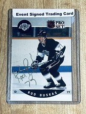 Rod Buskas - Los Angeles Kings - 1990/91 Pro Set Autographed Card