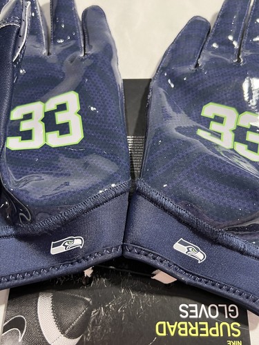 Nike Jordan Superbad Gloves Seahawks Player Exclusive #33 Jamal Adams NEW XL - Picture 5 of 7