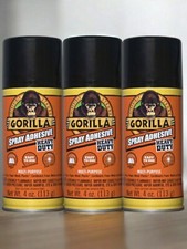 3 GORILLA Glue Heavy Duty Super Strength Spray Adhesive Clear Multi Purpose 4 oz