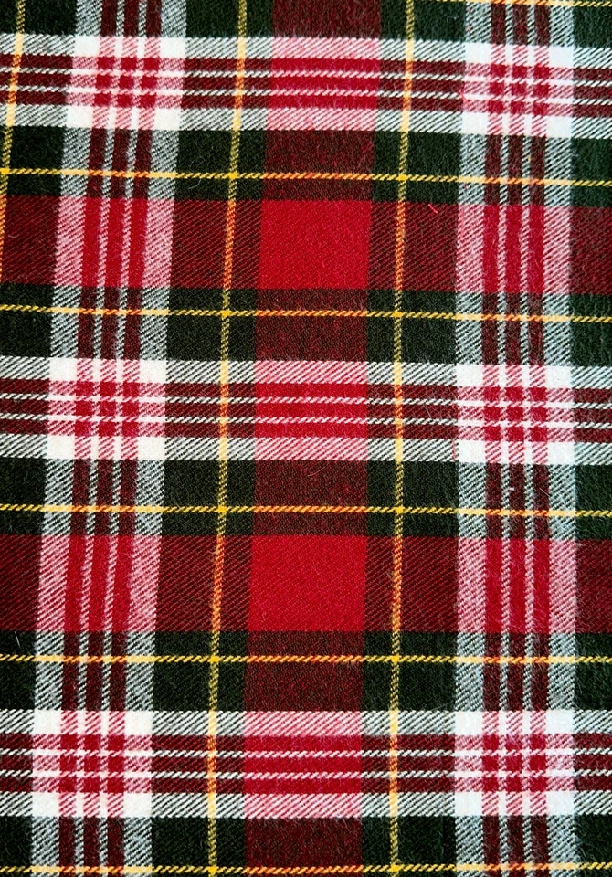 Fantástica tela de lana a cuadros/a cuadros de colección 43”x61” ideal para ropa fresca de otoño Foto 2 de 4