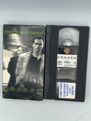 Eraser (1996), VHS Movie, Warner Home Video (1996) Ex Rental, Arnold, Vanessa W.