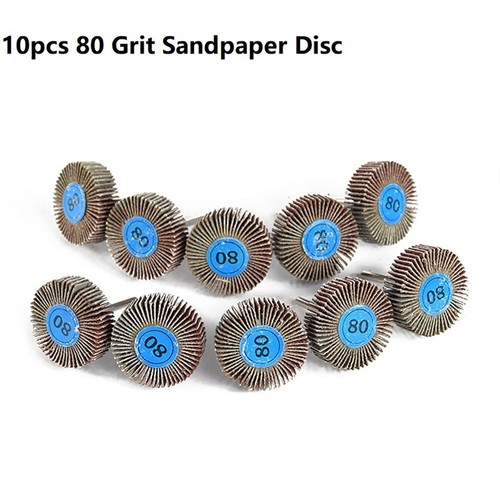 Juego de ruedas de solapa para amoladora de troqueles herramienta giratoria Dremel pintura lijado óxido vástago de 1/8". - Imagen 12 de 13