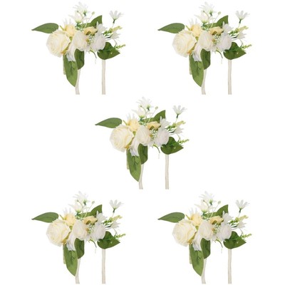  5 Count Zubehör Abschlussball Handgelenksblumen Und Ansteckblumen