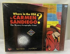 1993 Where in the USA is Carmen Sandiego? Board Game University Games Brand New
