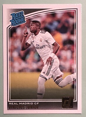 VINICIUS JUNIOR 2018-19 PANINI DONRUSS RATED ROOKIE RC #177 BRAZIL 