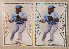 2020 Wander Franco Trinity /75 LOT of 2 Blue & Base SP Rookie Leaf Rc Rays #16