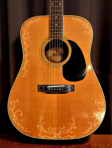 Electric Acoustic Guitar Morris W Series Rosewood Plywood Natural Mid-1970s