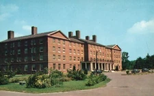 Postcard MA North Andover Merrimack College Austin Hall Chrome Vintage PC H8693