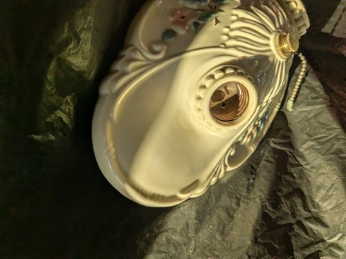 Porcelier Porcelain Ceiling Mount Double Light Fixture Art Deco Nouveau Antique - Picture 3 of 9