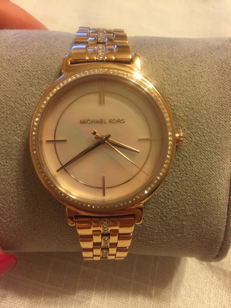 Michael Kors Cinthia Rose Gold Mother of Pearl Dial Ladies Watch MK3643 / w ship