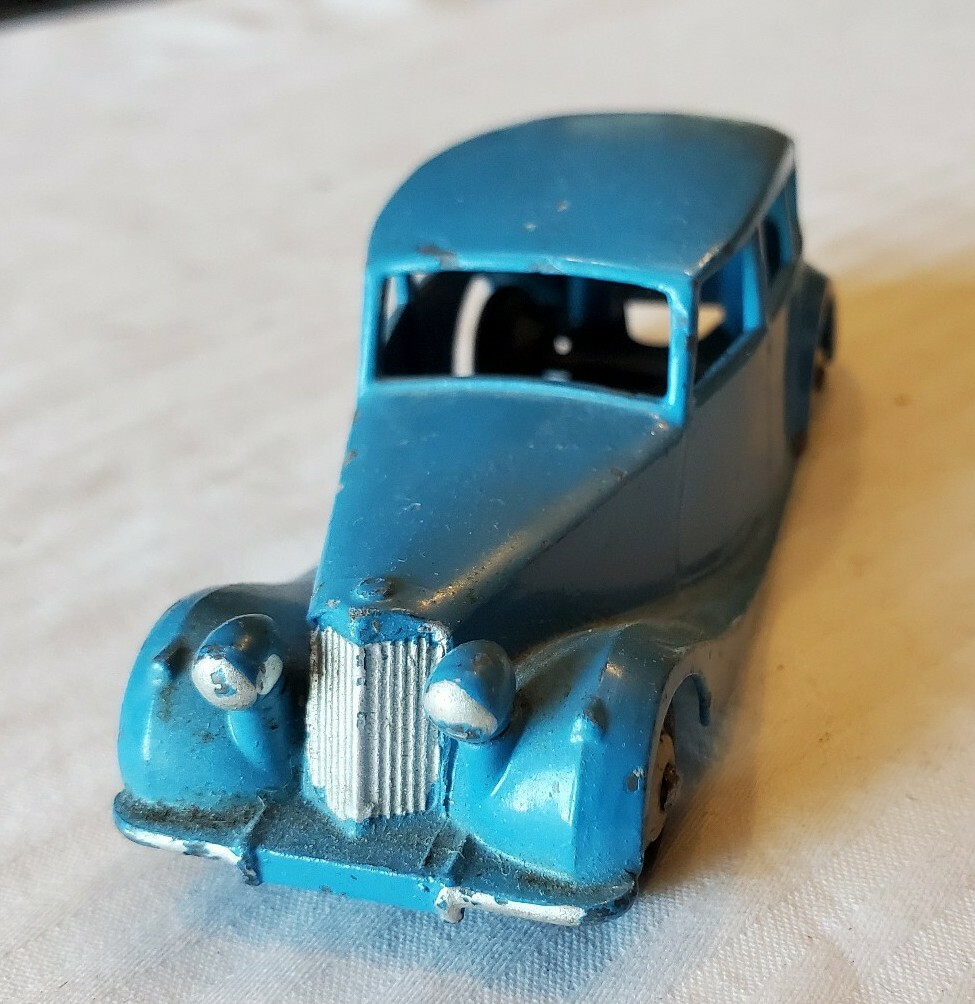 VINTAGE DINKY TOYS BLUE TRIUMPH MECCANO LTD MADE IN ENGLAND