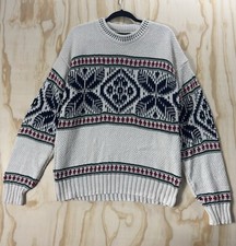 Vintage Eddie Bauer Sweater Knit Pullover Men  s Large Grandpa 80s 90s Black Tag