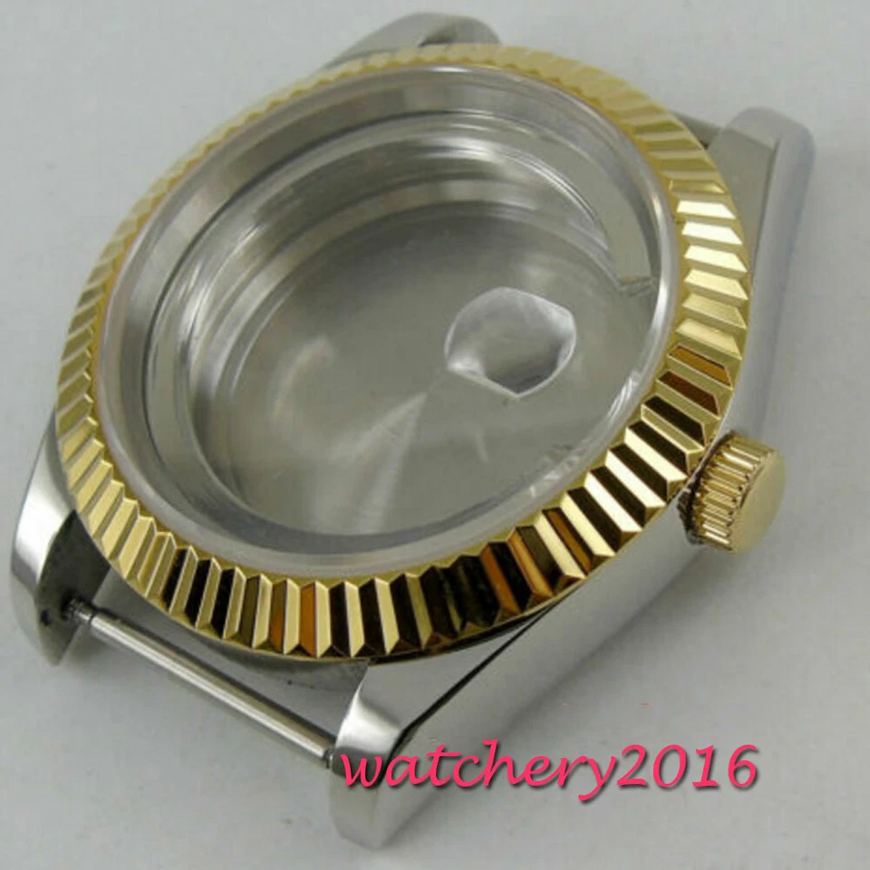 Caja de reloj de acero inoxidable de 40 mm compatible con cristal de zafiro ETA 2836 MIYOTA8215 DG2813 Foto 3 de 4